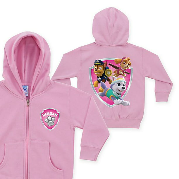 Childrens Kids Girls Paw Patrol Pocket Zip-Up Hoodie Jacket Sweatshirt K56